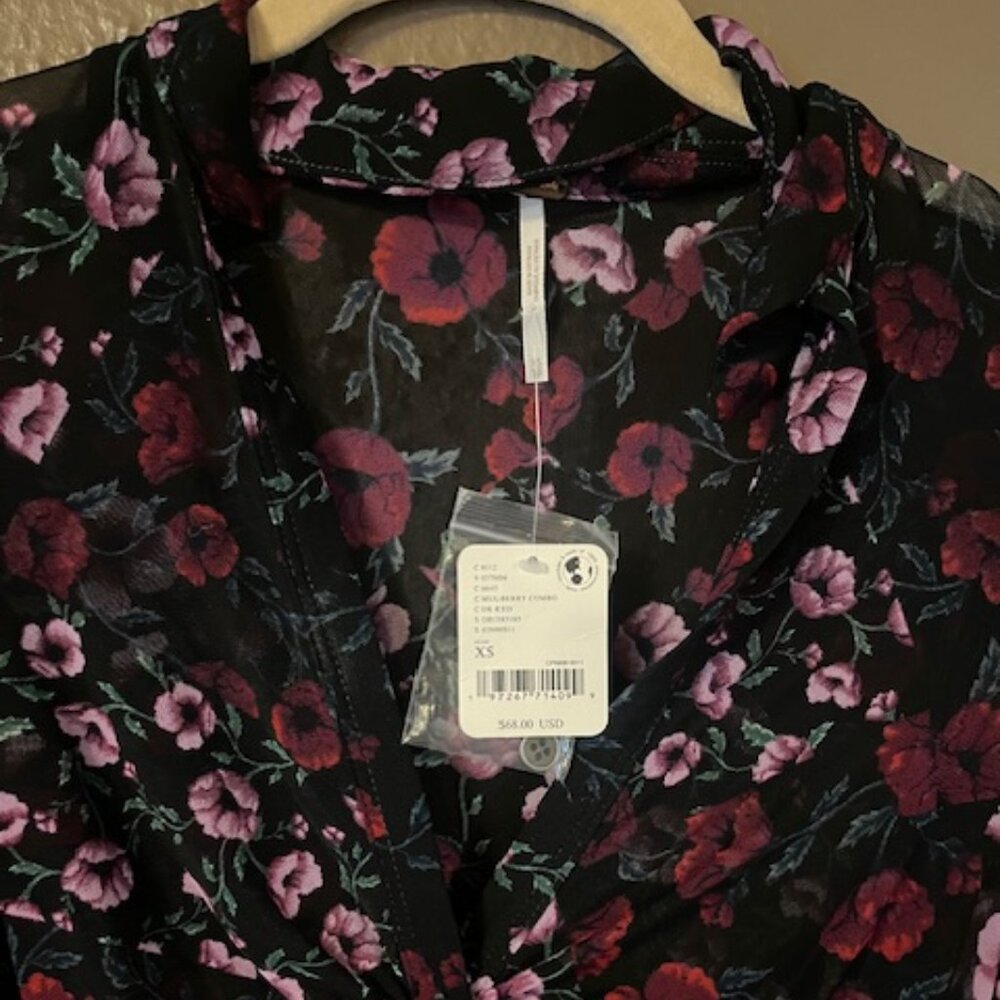 Free People Floral Lucky Mesh Shirtee - Picture 5 of 5